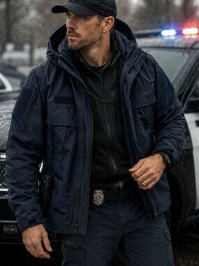 Law Enforcement First Tactical Men's Tactix Series System 3-in-1 Jacket XL Navy